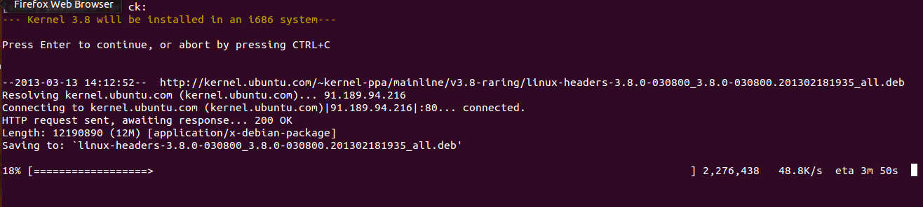 Kernel 3.8.0_1 from 2013-03-13 14:13:47