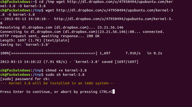 kernel 3.8.0 from 2013-03-13 14:12:37